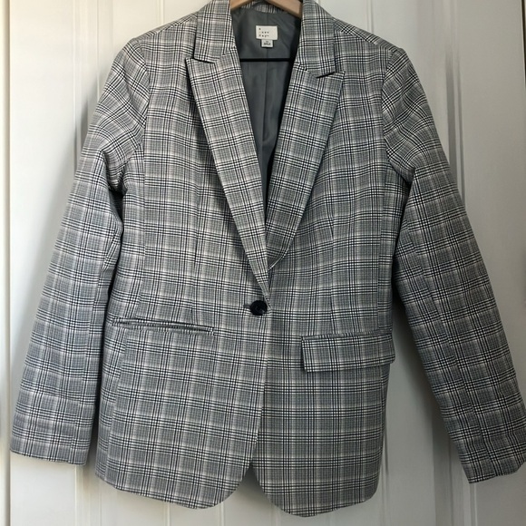 A New Day Pink Plaid Tuxedo Blazer - Picture 2 of 8